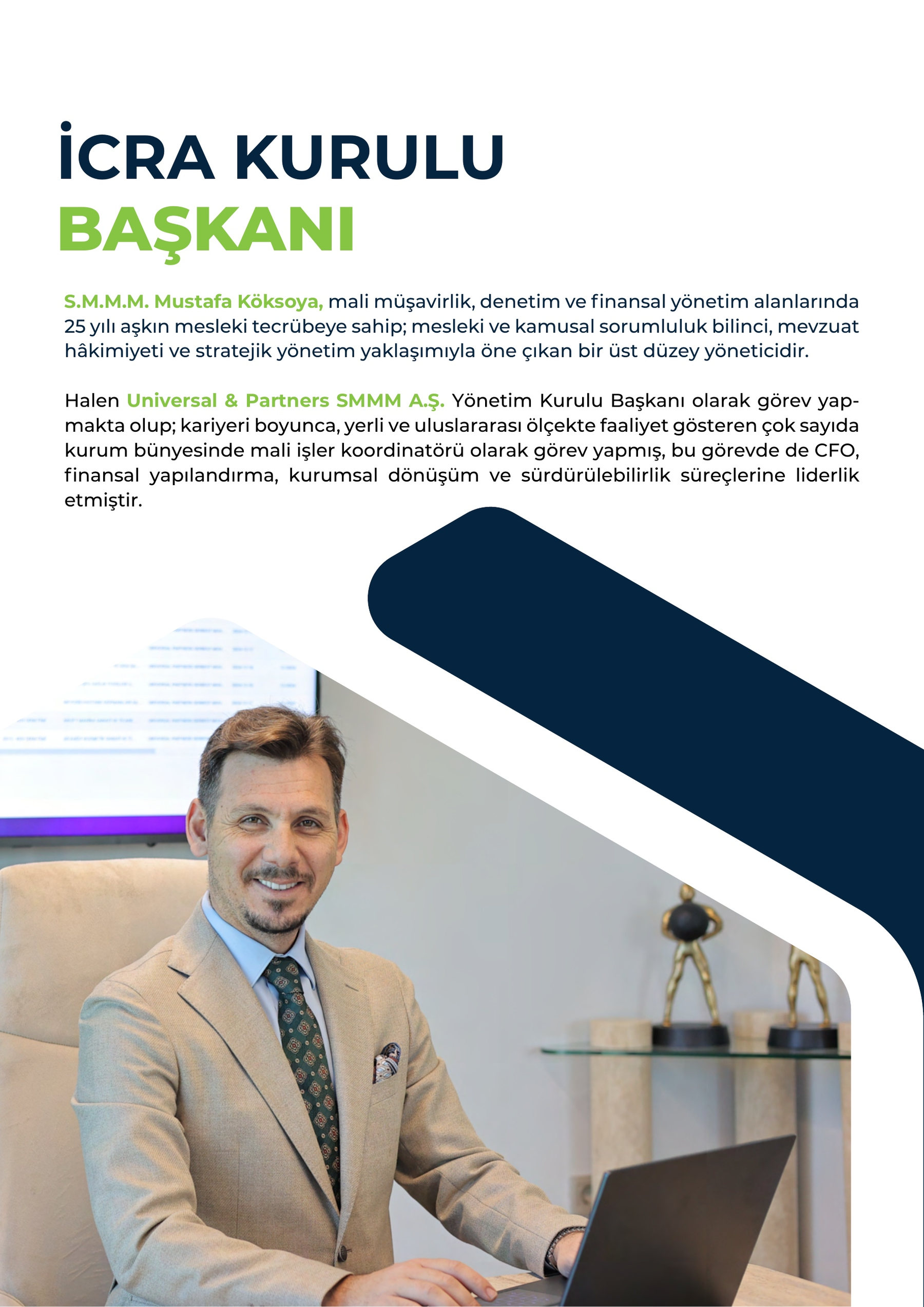 Kurumsal Özgeçmiş, sayfa 2 — İcra Kurulu Başkanı