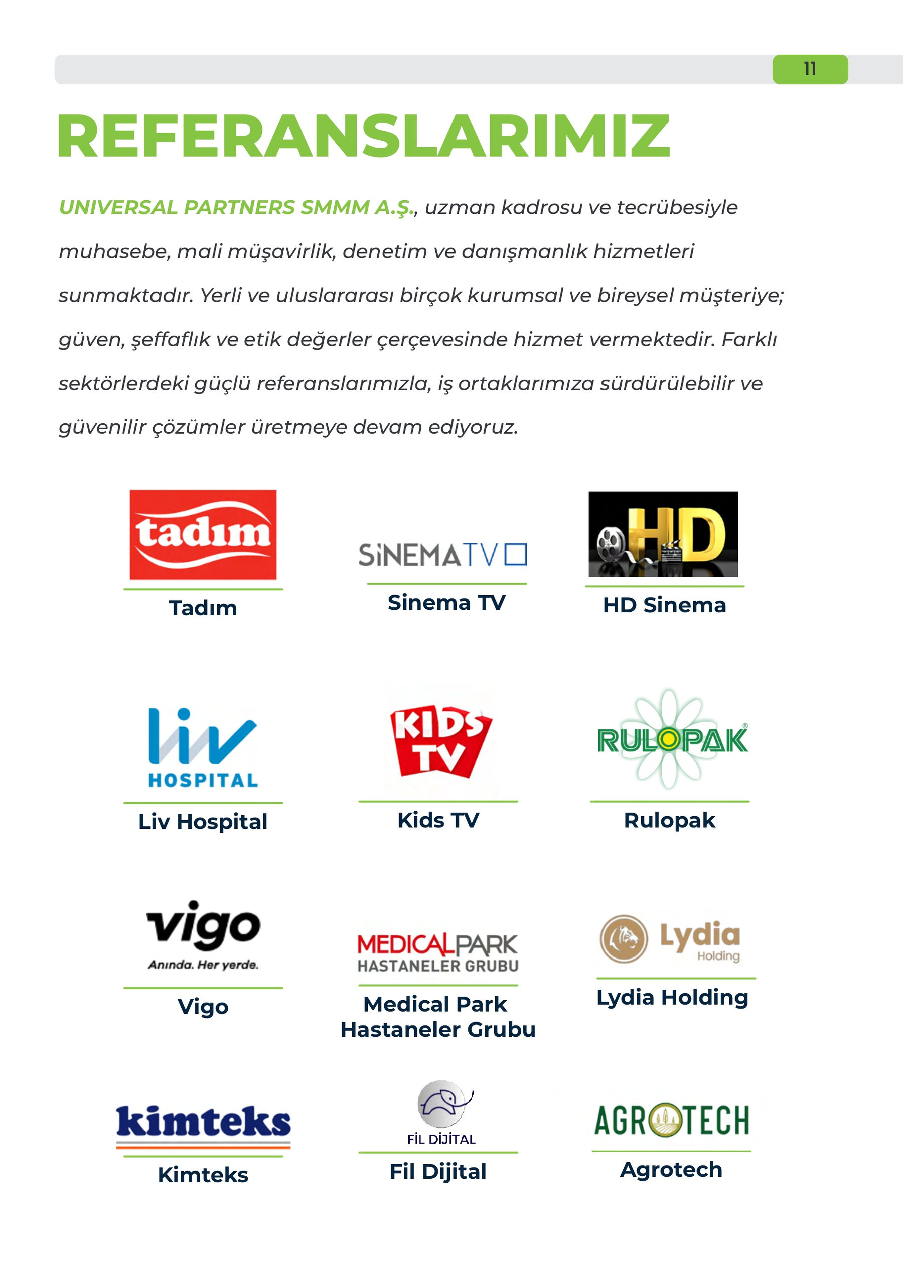 Kurumsal Özgeçmiş, sayfa 10 — Referanslar